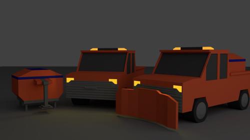Low poly Truck (with customization) preview image
